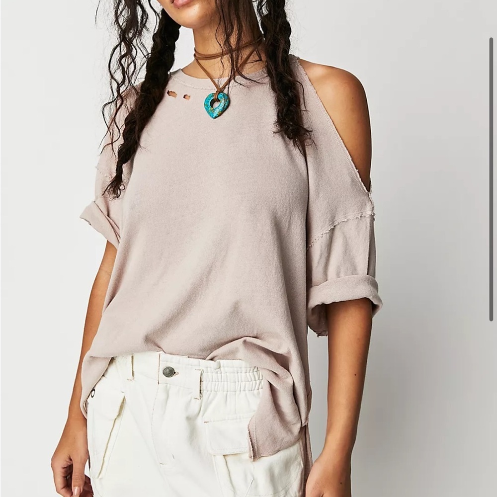 Free People distressed tee shirt NWT